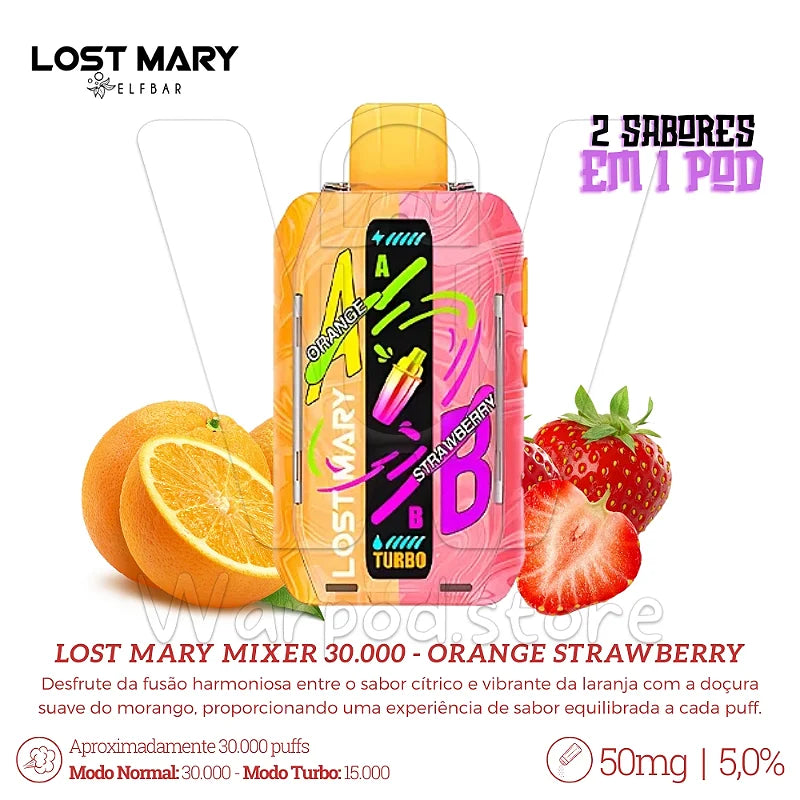 Lost Mary Mixer+ 30.000 - Orange Strawberry
