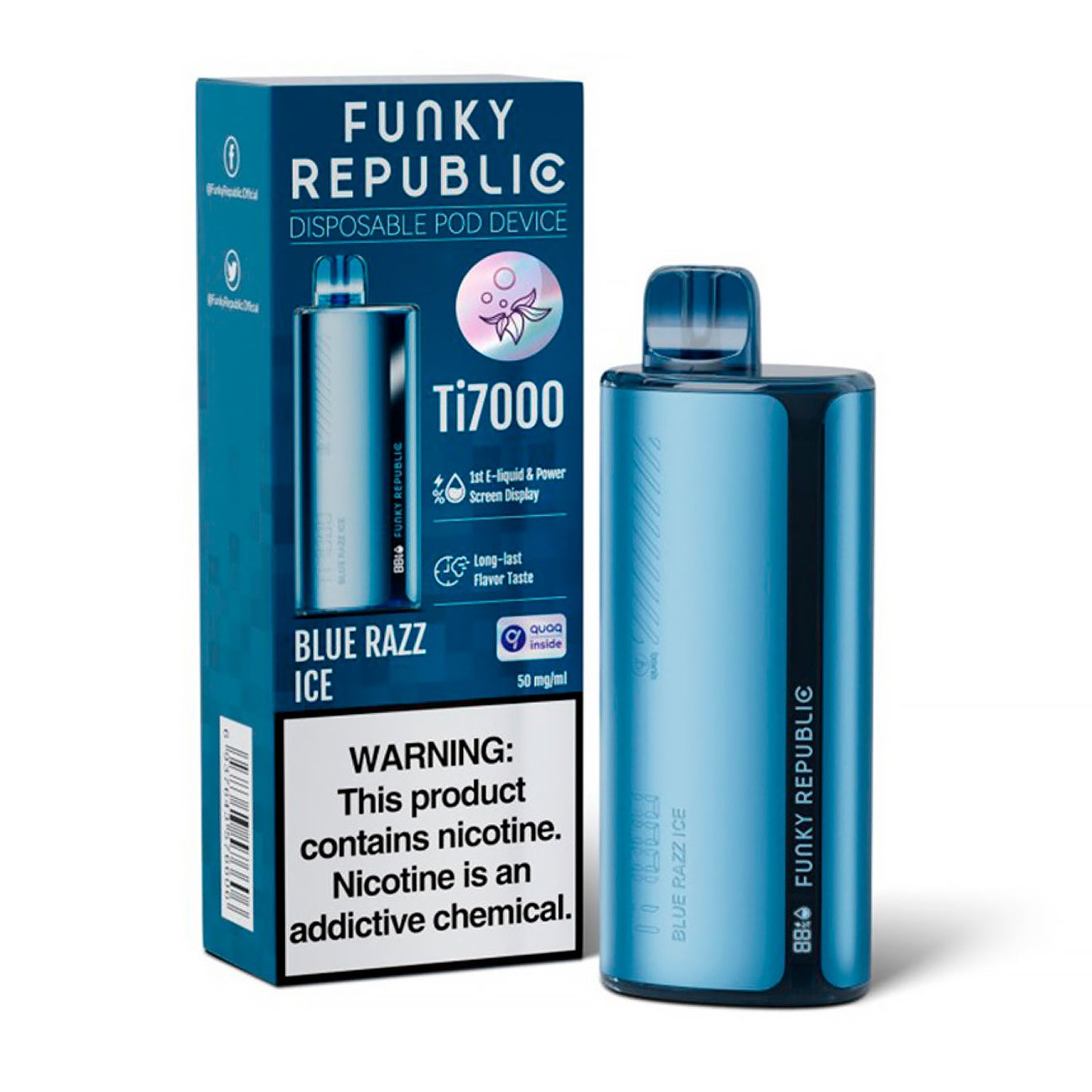 Funky Republic Ti7000 - Blue Razz Ice